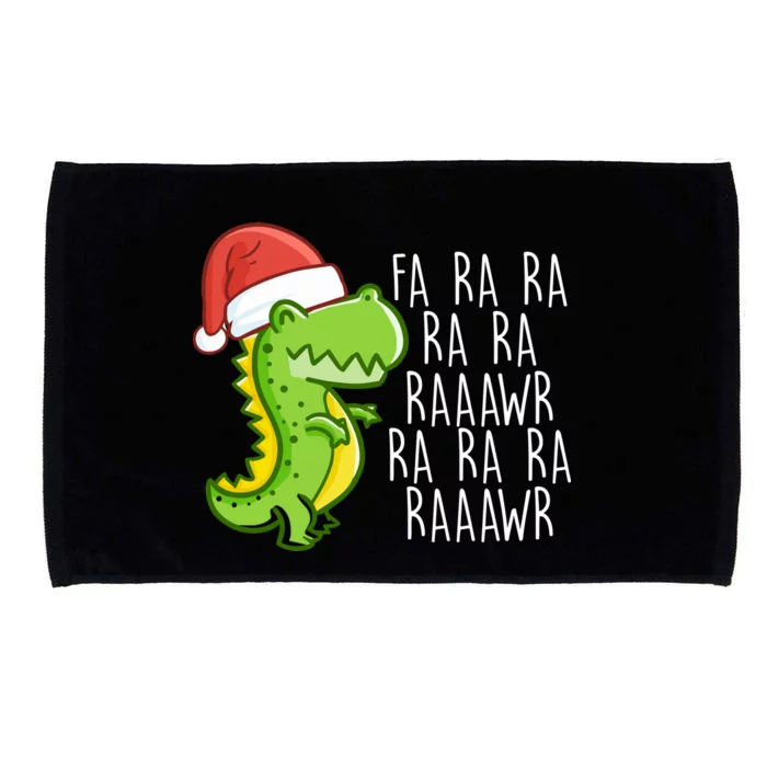 Fa Ra Ra Rawr Dinosaur Christmas Microfiber Hand Towel