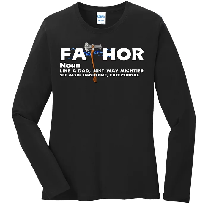 Fa-Thor Definition Ladies Long Sleeve Shirt