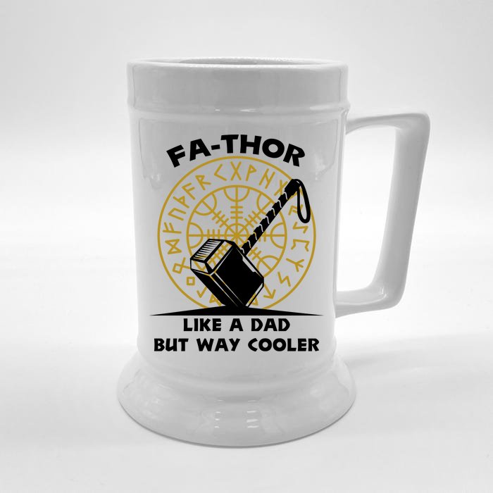 Fa-Thor Like a Dad But Way Cooler Front & Back Beer Stein