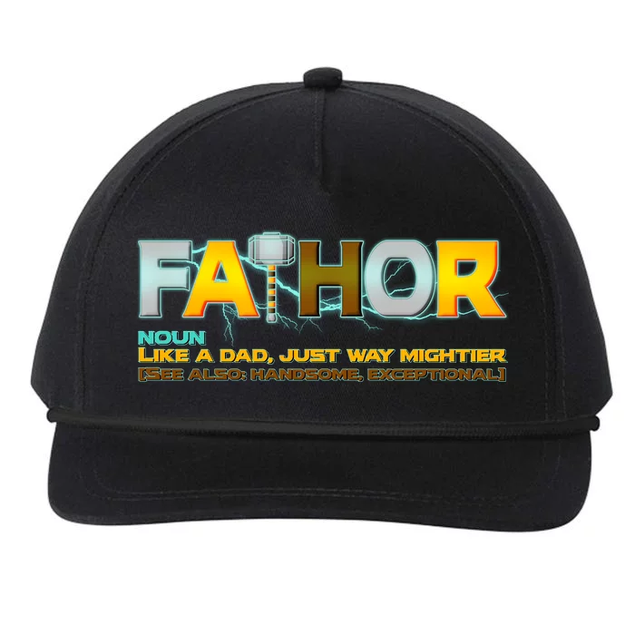 Fa-Thor Mighty Dad Lightning Snapback Five-Panel Rope Hat