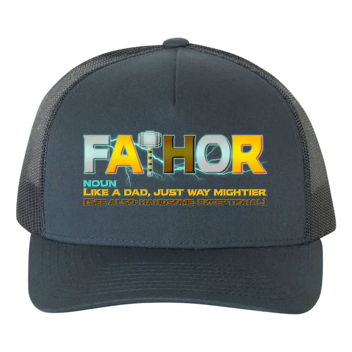 Fa-Thor Mighty Dad Lightning Yupoong Adult 5-Panel Trucker Hat