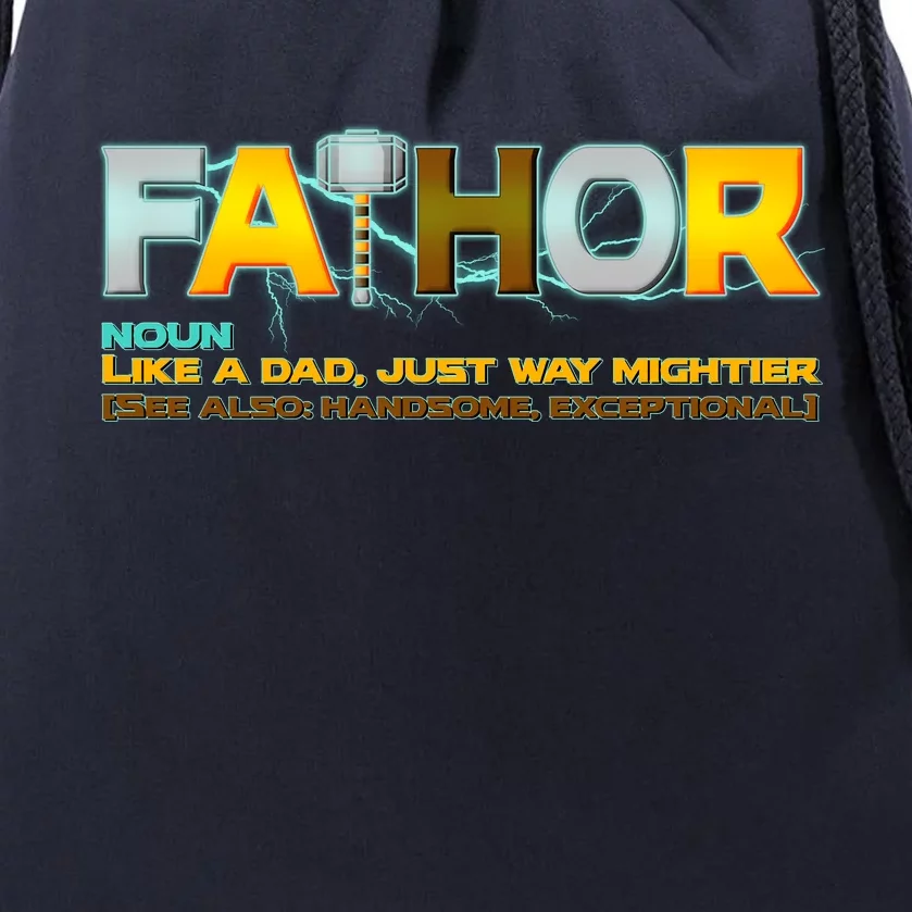 Fa-Thor Mighty Dad Lightning Drawstring Bag