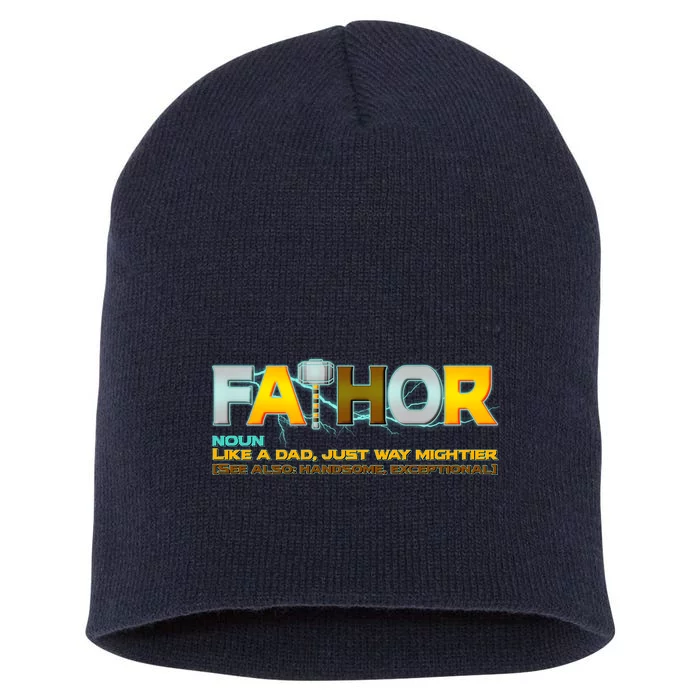 Fa-Thor Mighty Dad Lightning Short Acrylic Beanie