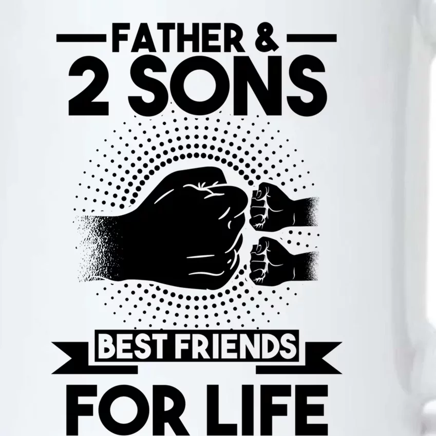 Father And 2 Sons Best Friends For Life Father Cute Gift Black Color Changing Mug