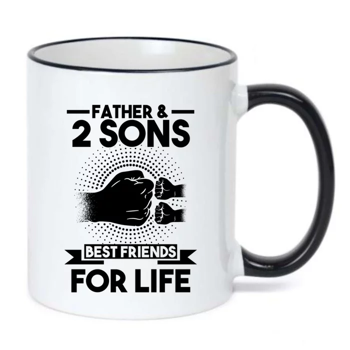 Father And 2 Sons Best Friends For Life Father Cute Gift Black Color Changing Mug