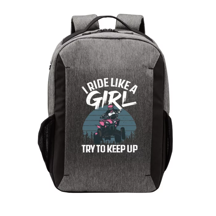 Funny ATV 4 Wheeler Design For Girls Wo Quad Riding Vector Backpack