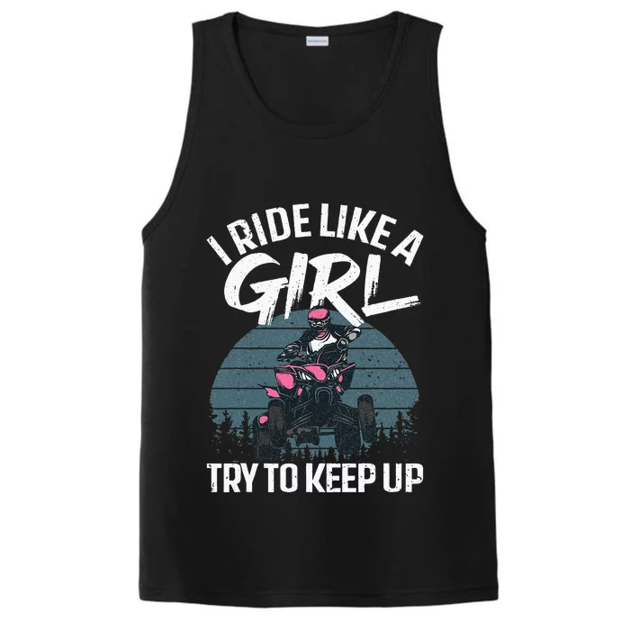 Funny ATV 4 Wheeler Design For Women Quad Riding Performance Tank