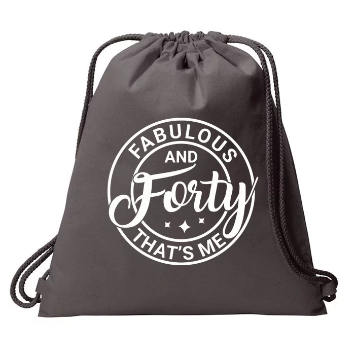 Fabulous And 40th Birthday Celebration Graphic Drawstring Bag