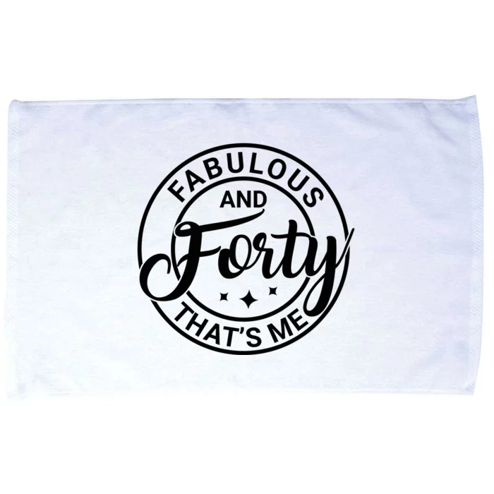 Fabulous And 40th Birthday Celebration Graphic Microfiber Hand Towel