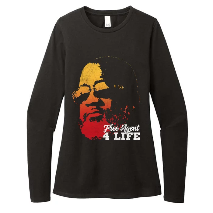 Free Agent 4 Life Coach Gang Wear Retro Graphic Tee Womens CVC Long Sleeve Shirt