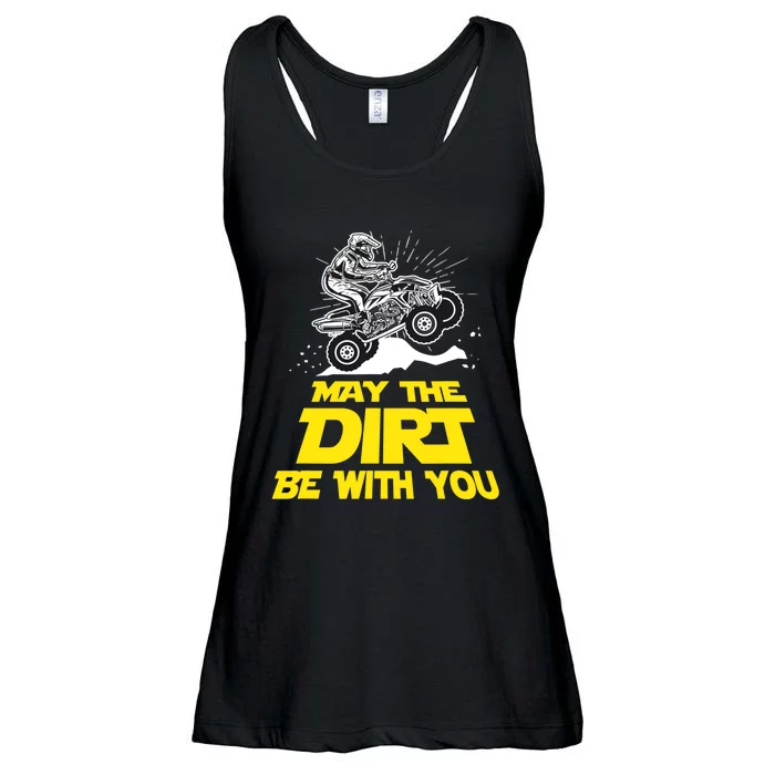 Funny ATV 4 Wheeler Quad Riding May The Dirt Be With You Ladies Essential Flowy Tank