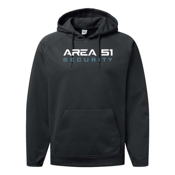 Funny Area 51 Conspiracy Theory Security Secret Job Title Performance Fleece Hoodie