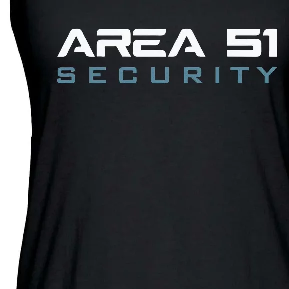 Funny Area 51 Conspiracy Theory Security Secret Job Title Ladies Essential Flowy Tank