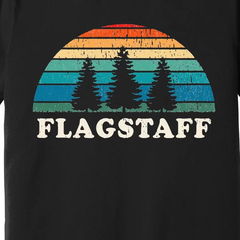 Flagstaff Az 70s Retro Throwback Design Premium T-Shirt