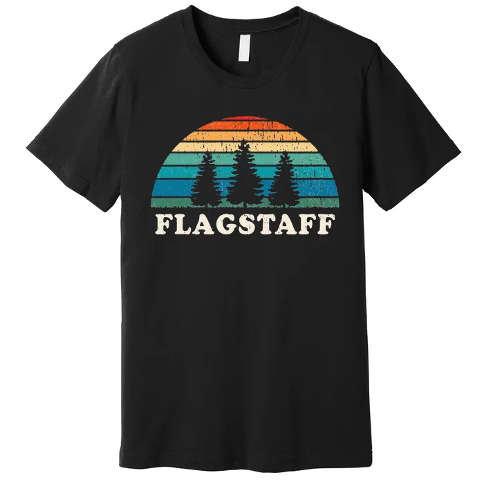 Flagstaff Az 70s Retro Throwback Design Premium T-Shirt