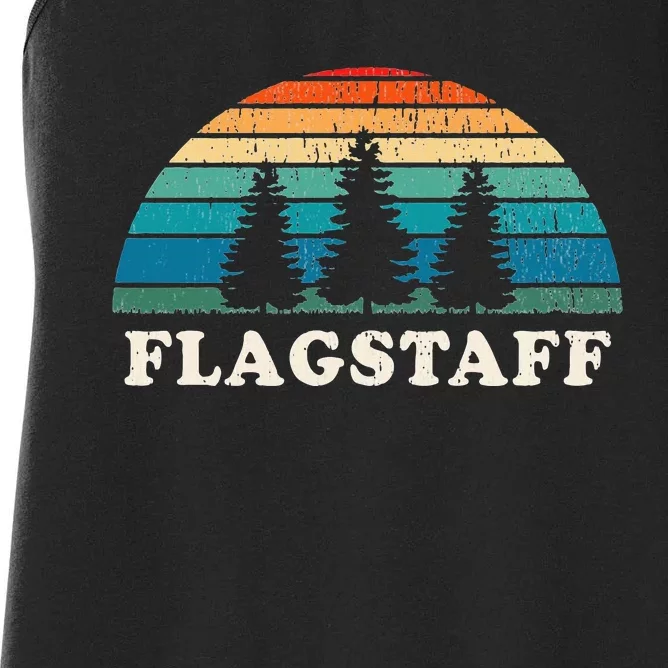 Flagstaff Az 70s Retro Throwback Design Women's Racerback Tank