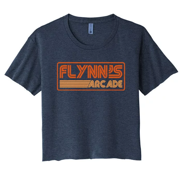 FLYNNS ARCADES 80S RETRO Women's Crop Top Tee