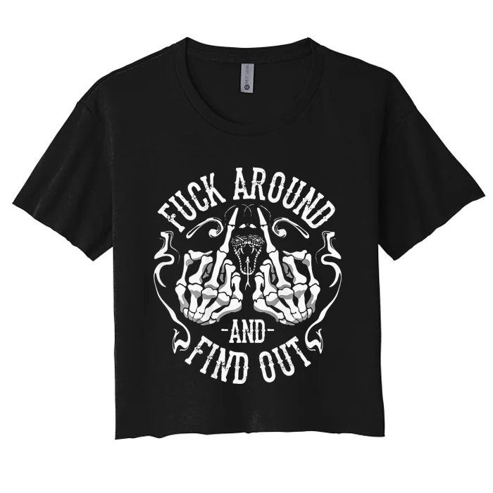 Fuck Around And Find Out Women's Crop Top Tee