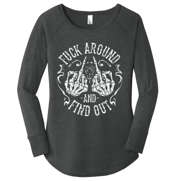 Fuck Around And Find Out Gifts Women's Perfect Tri Tunic Long Sleeve Shirt