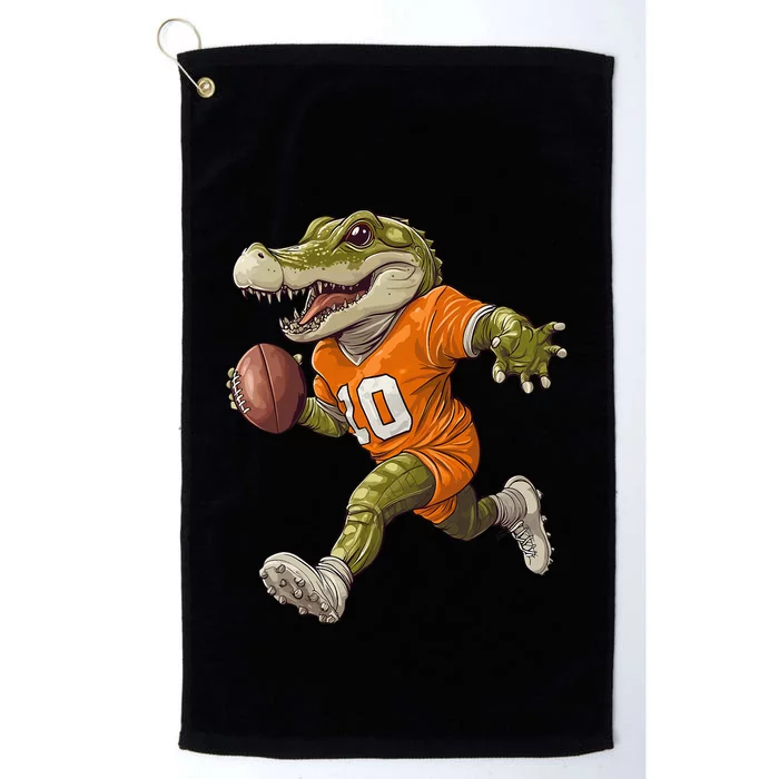 Football Alligator Apparel Sport Design Football Player Platinum Collection Golf Towel