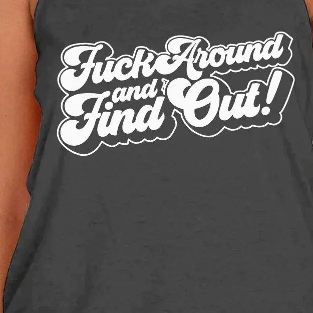 Fuck Around And Find Out F Around Find Out Fafo Women's Knotted Racerback Tank