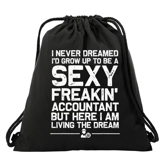 Funny Accountant Art For Women CPA Accounting Bookkeeper Drawstring Bag