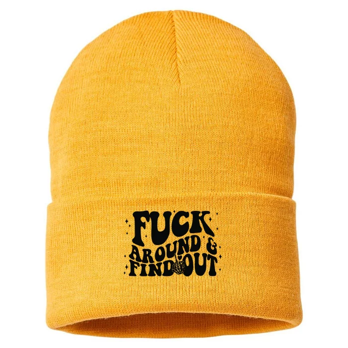 Fuck Around And Find Out Sustainable Knit Beanie