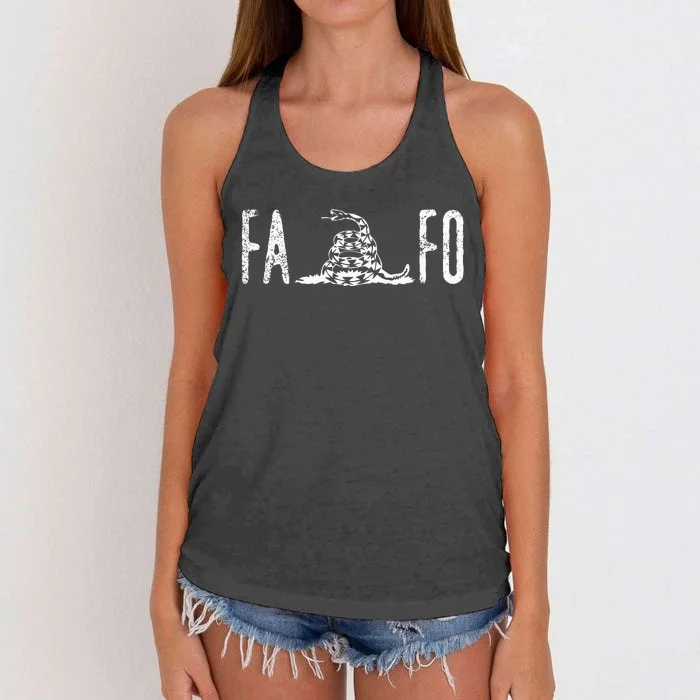 Fuck Around And Find Out Fafo F Around And Find Out Women's Knotted Racerback Tank