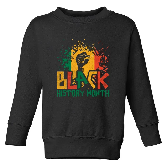 Freedom Afro America For Black History Month Gift Toddler Sweatshirt