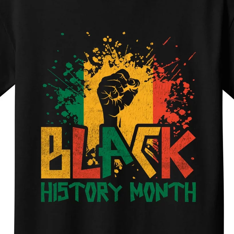 Freedom Afro America For Black History Month Gift Kids T-Shirt