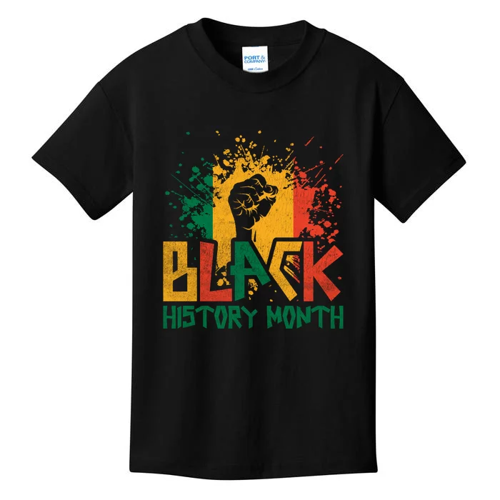 Freedom Afro America For Black History Month Gift Kids T-Shirt