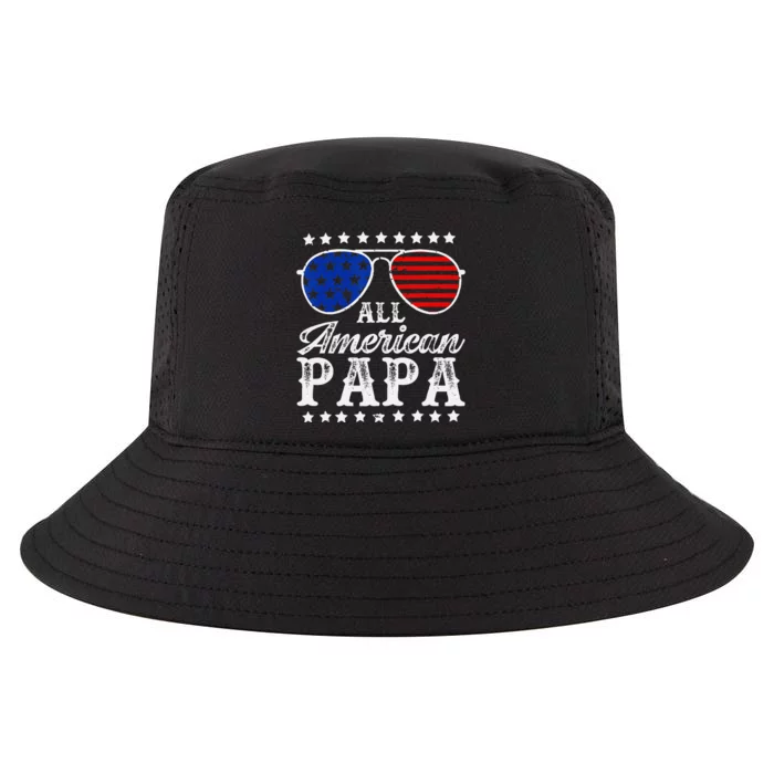 Funny All American Papa Sunglasses USA 4th Of July Cool Comfort Performance Bucket Hat