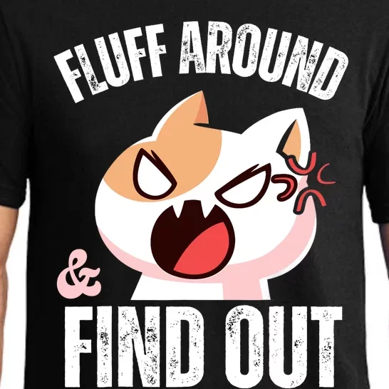 Fluff Around and find out Funny Sarcastic Cat Lady Pajama Set