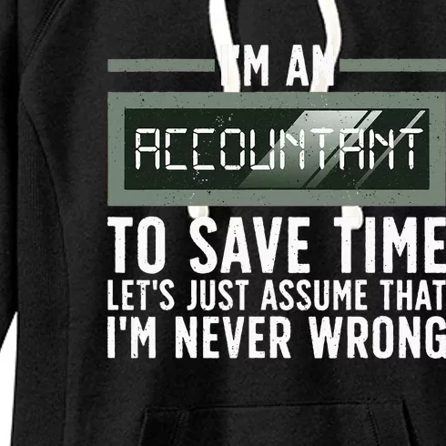 Funny Accounting Art For Accountant Women Tax Preparer Women's Fleece Hoodie