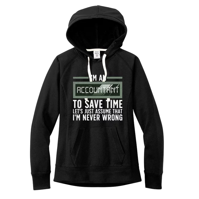 Funny Accounting Art For Accountant Women Tax Preparer Women's Fleece Hoodie