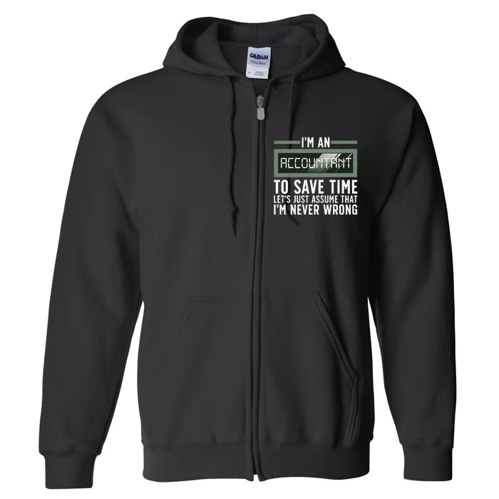 Funny Accounting Art For Accountant Women Tax Preparer Full Zip Hoodie