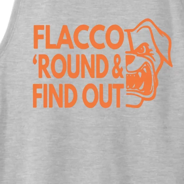 Flacco Around And Find Out Cleveland Ladies Tri-Blend Wicking Tank