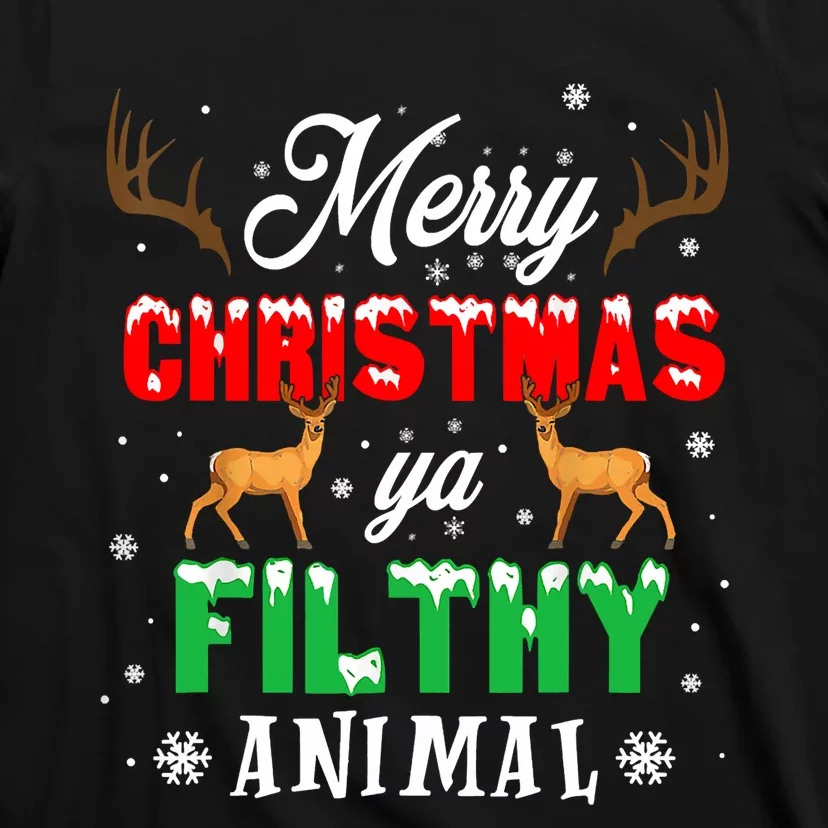 Funny Alone At Home Movies Merry Christmas You Filty Animal Long Sleeve T-Shirt