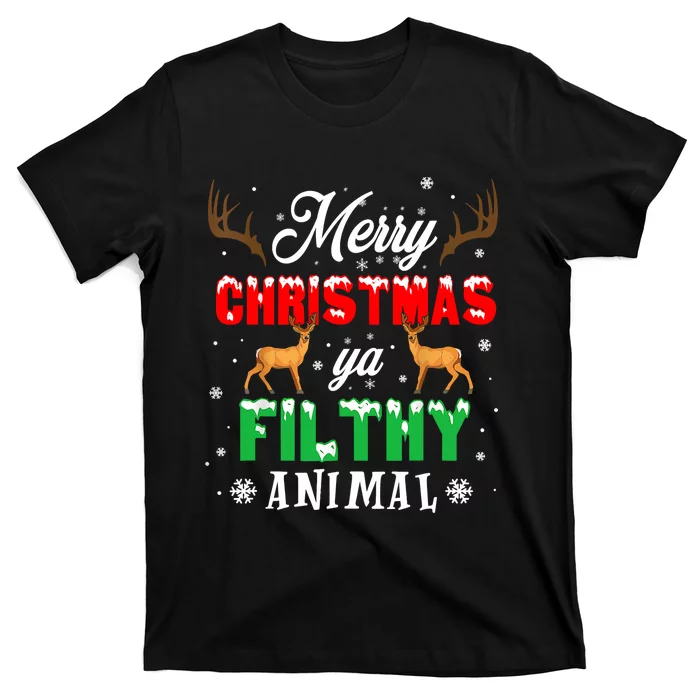 Funny Alone At Home Movies Merry Christmas You Filty Animal Long Sleeve T-Shirt