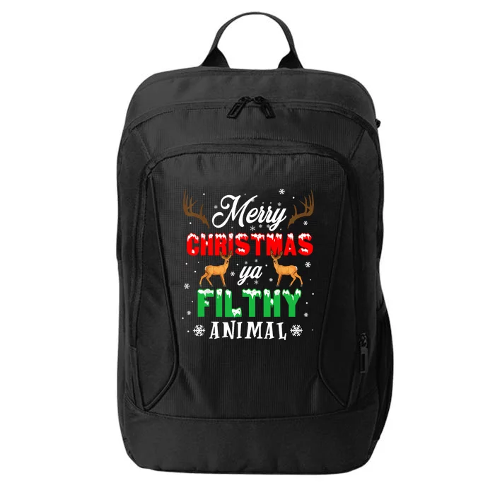 Funny Alone At Home Movies Merry Christmas You Filty Animal Long Sleeve City Backpack