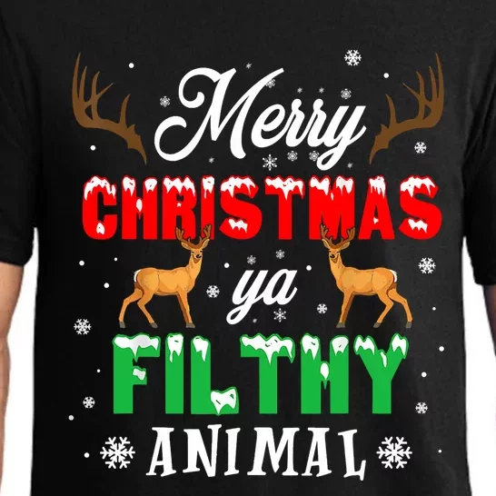 Funny Alone At Home Movies Merry Christmas You Filty Animal Long Sleeve Pajama Set