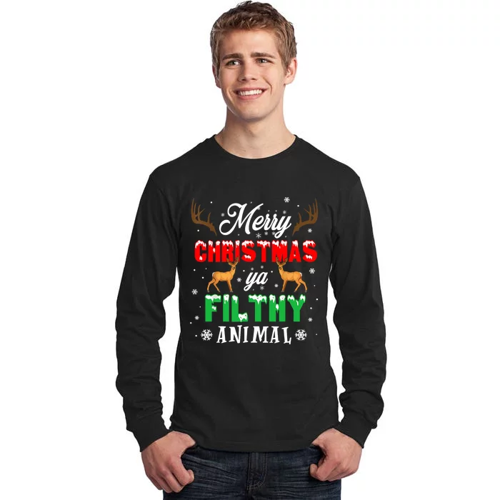 Funny Alone At Home Movies Merry Christmas You Filty Animal Long Sleeve Tall Long Sleeve T-Shirt