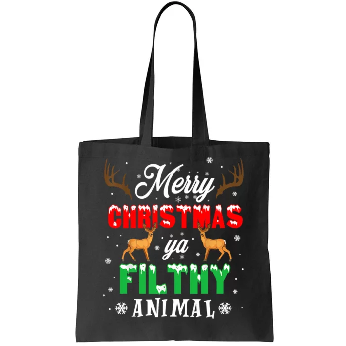 Funny Alone At Home Movies Merry Christmas You Filty Animal Long Sleeve Tote Bag