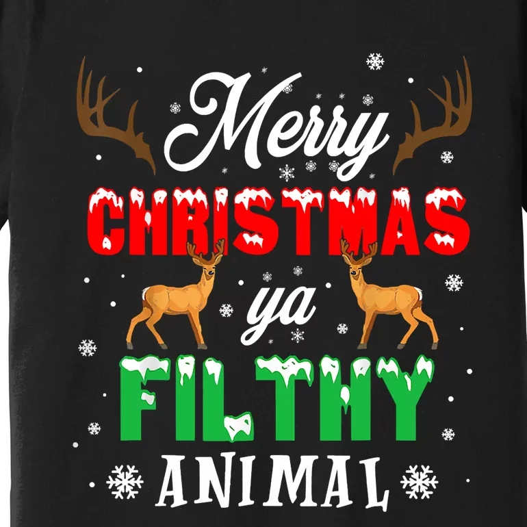 Funny Alone At Home Movies Merry Christmas You Filty Animal Long Sleeve Premium T-Shirt