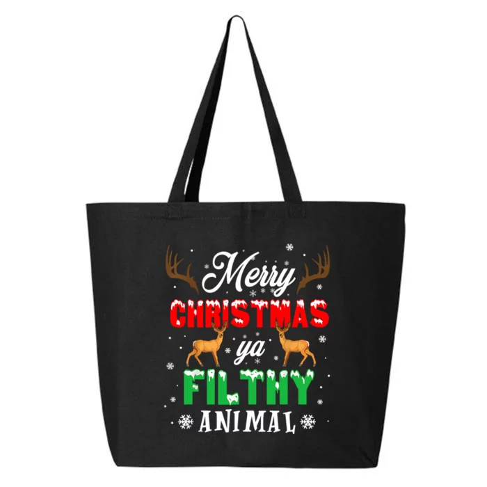 Funny Alone At Home Movies Merry Christmas You Filty Animal Long Sleeve 25L Jumbo Tote