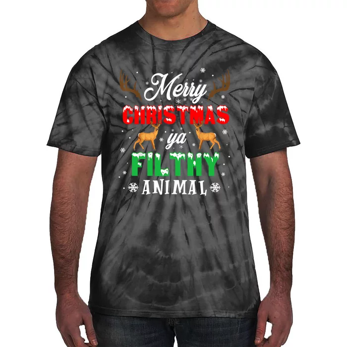 Funny Alone At Home Movies Merry Christmas You Filty Animal Long Sleeve Tie-Dye T-Shirt