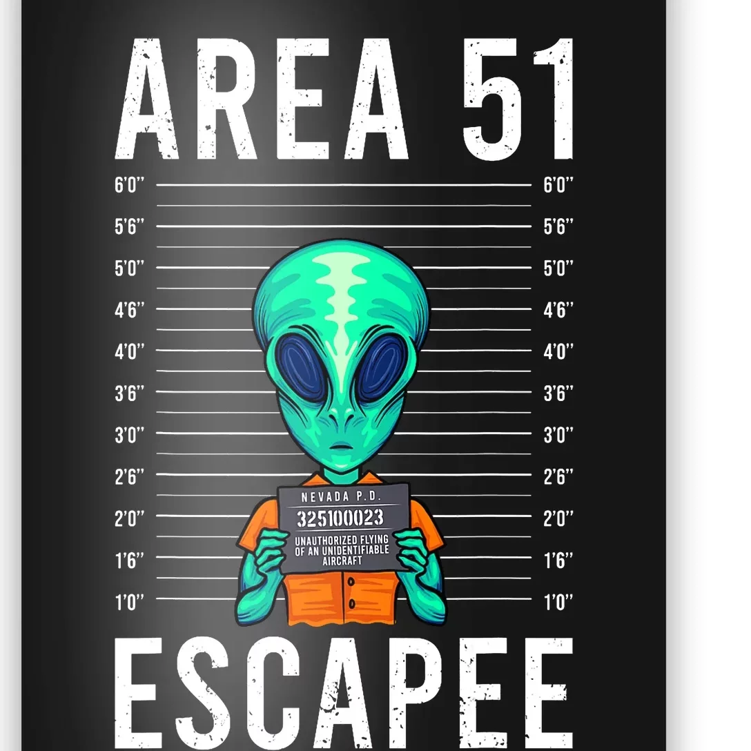 Funny Alien Art Alien Lover Area 51 Escapee Alien Poster