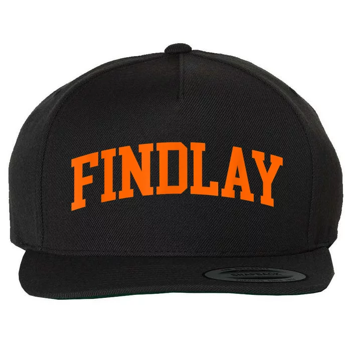 Findlay Arch Athletic College University Alumni Style Wool Snapback Cap