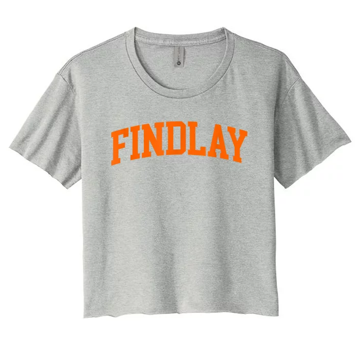 Findlay Arch Athletic College University Alumni Style Women's Crop Top Tee