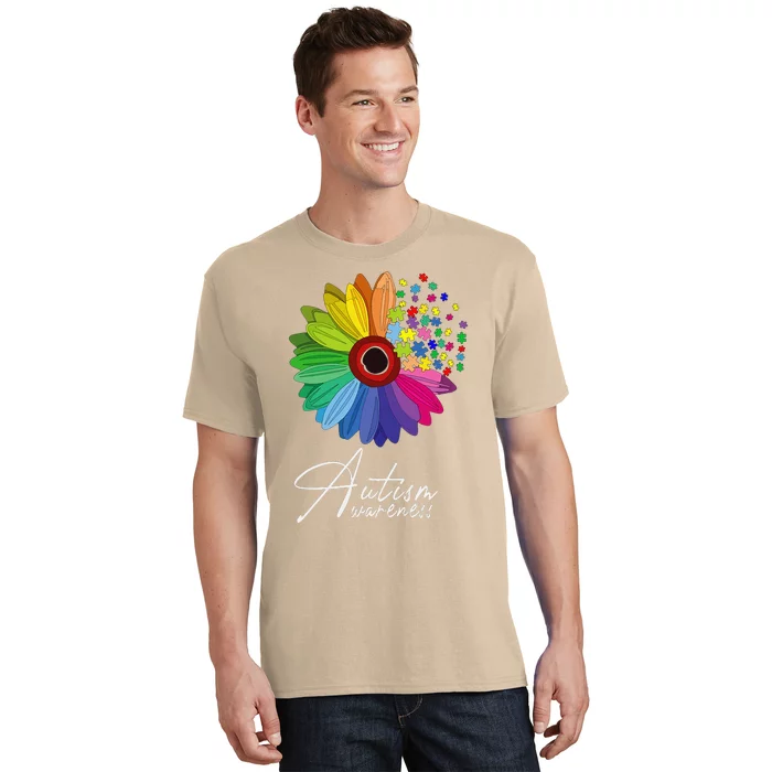 Floral Autism Awareness Daisy Flower For Women T-Shirt